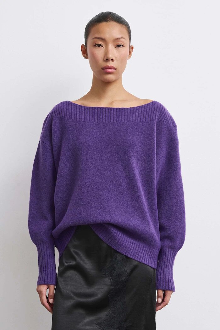 Medicine пуловер дамски с добавена вълна виолетов