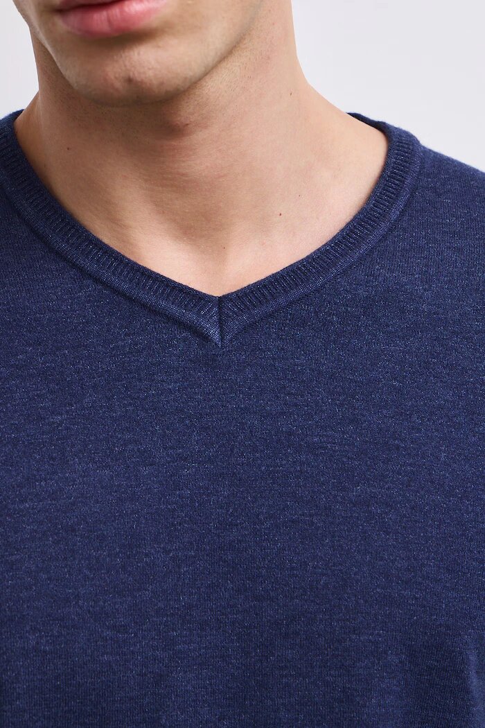 Medicine пуловер мъжки с добавка от вълна и кашмир тъмносин