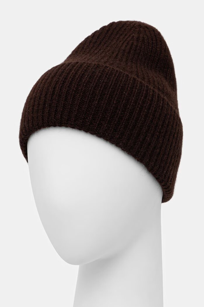 Medicine шапка beanie дамска от кашмир кафява