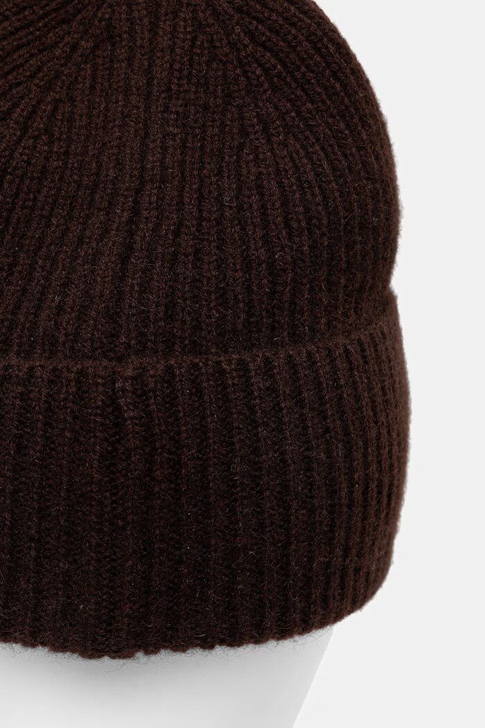 Medicine шапка beanie дамска от кашмир кафява