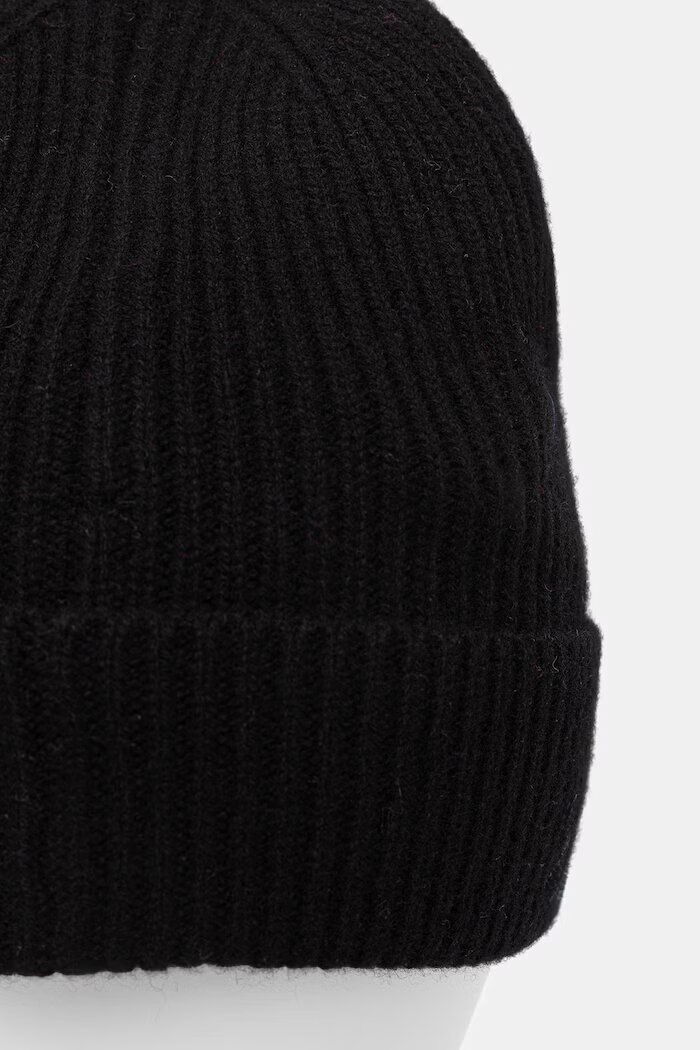 Medicine шапка beanie дамска от мериносова вълна черна