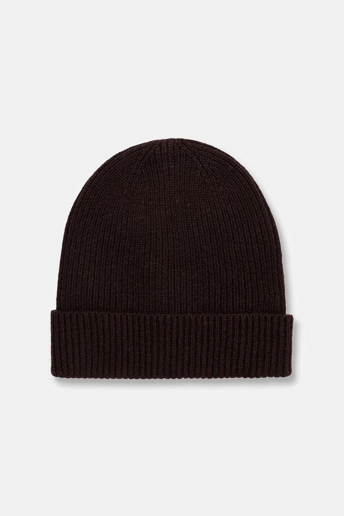 Medicine шапка beanie дамска от мериносова вълна кафява