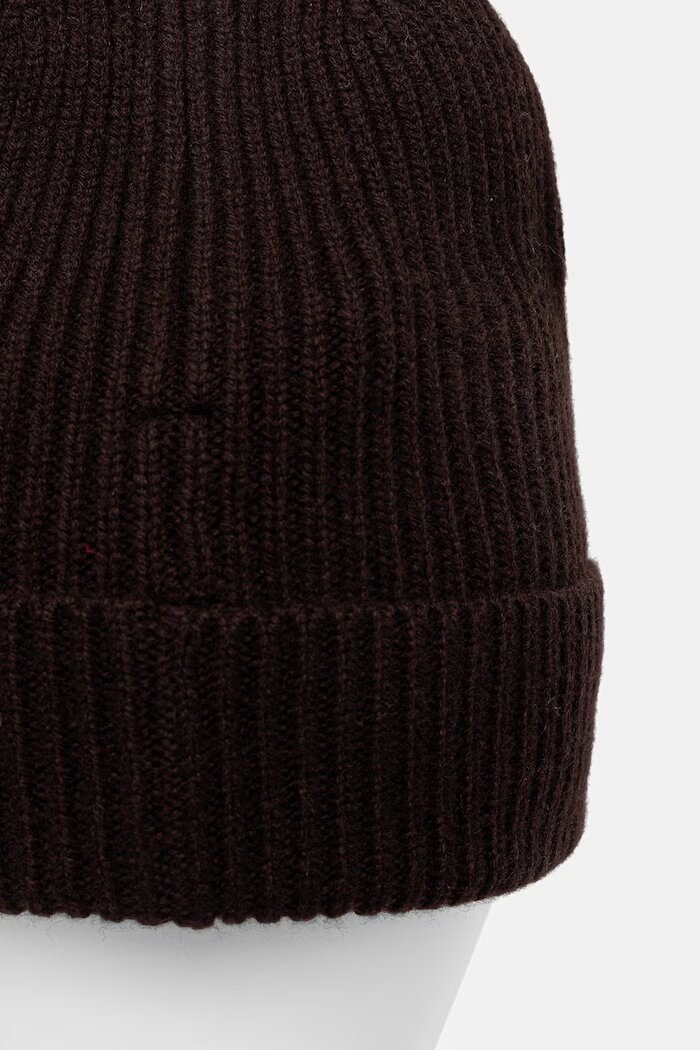 Medicine шапка beanie дамска от мериносова вълна кафява