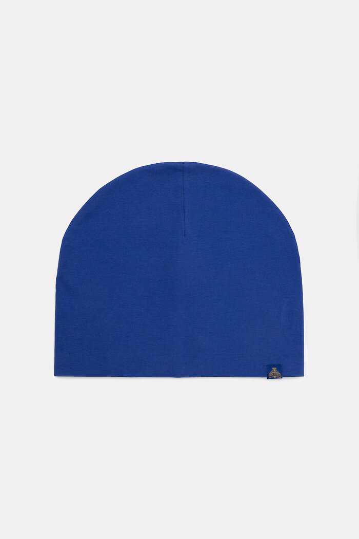 Medicine шапка beanie дамска от памучна материя синя