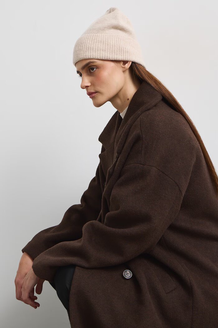 Medicine шапка beanie дамска от вълна бежова