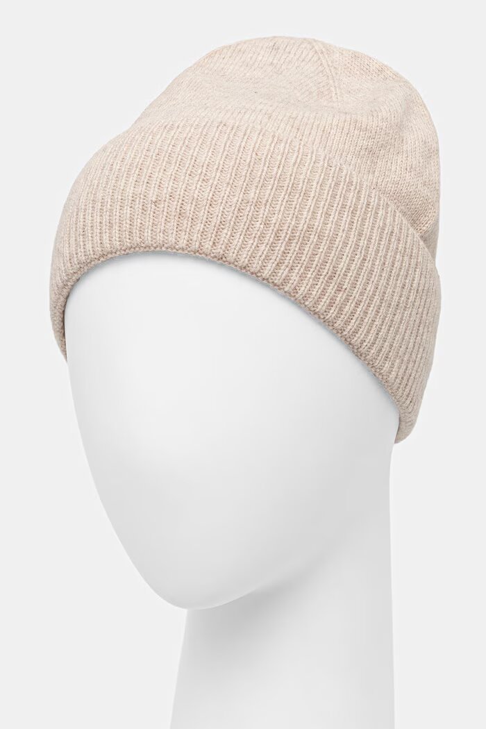 Medicine шапка beanie дамска от вълна бежова