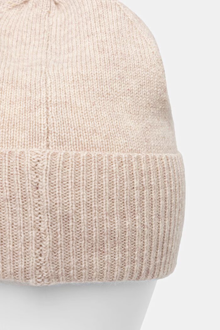 Medicine шапка beanie дамска от вълна бежова