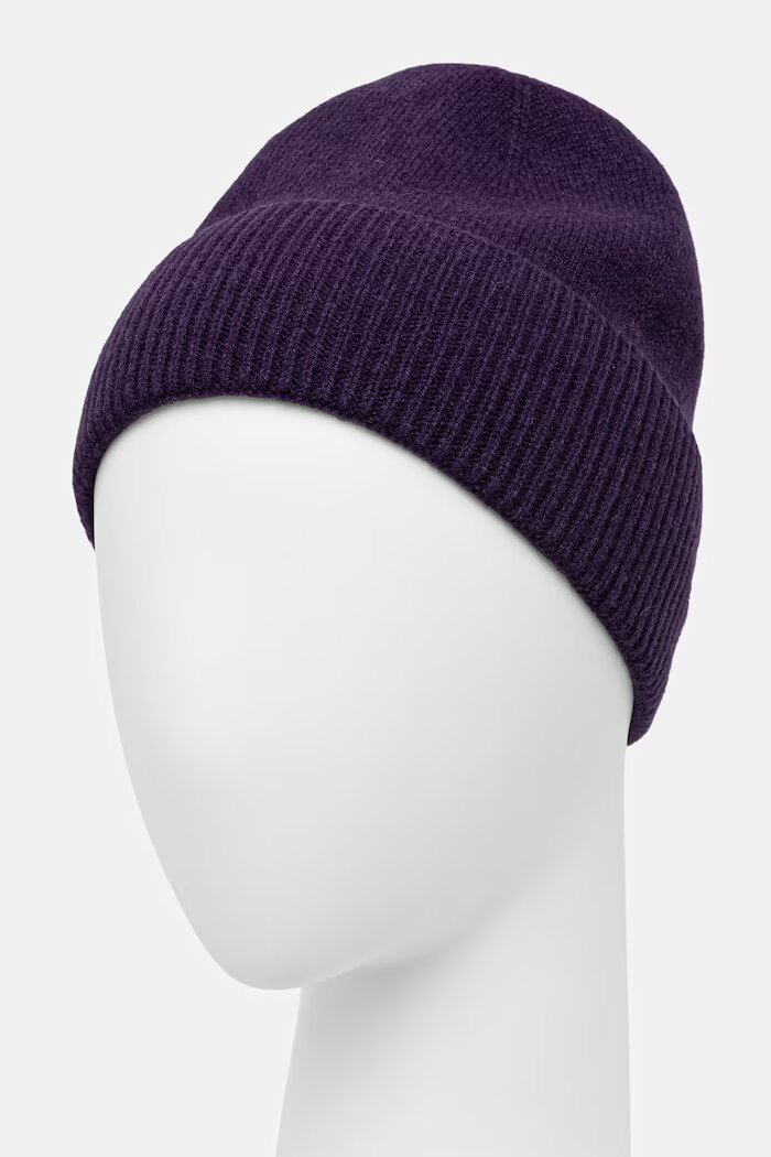 Medicine шапка beanie дамска от вълна виолетова