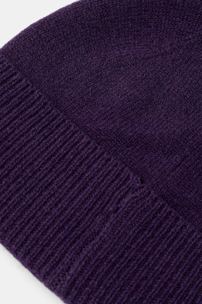 Medicine шапка beanie дамска от вълна виолетова