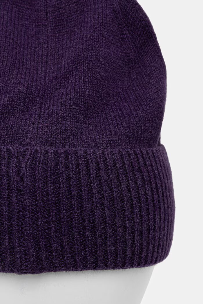 Medicine шапка beanie дамска от вълна виолетова
