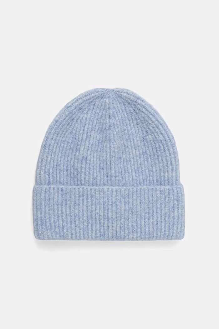 Medicine шапка beanie дамска с вълна синя