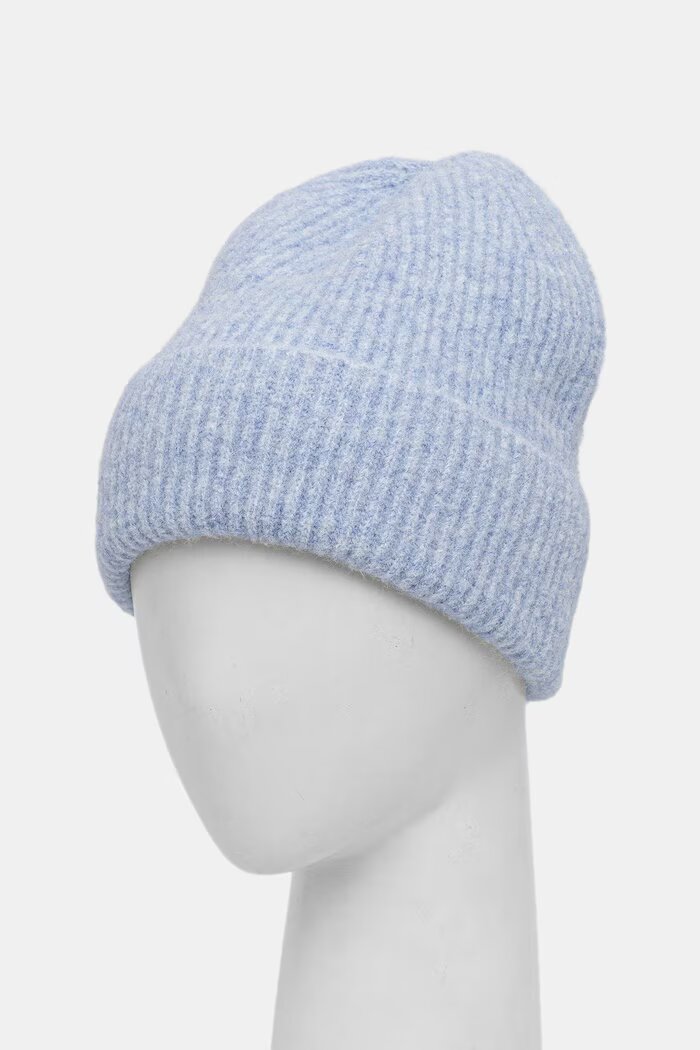 Medicine шапка beanie дамска с вълна синя
