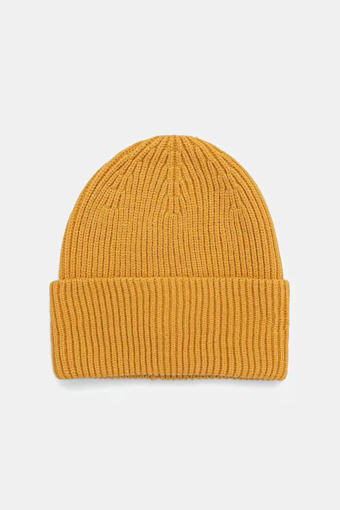 Medicine шапка beanie дамска с вискоза жълта