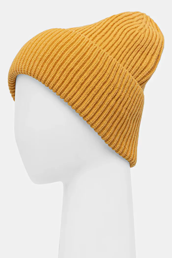 Medicine шапка beanie дамска с вискоза жълта
