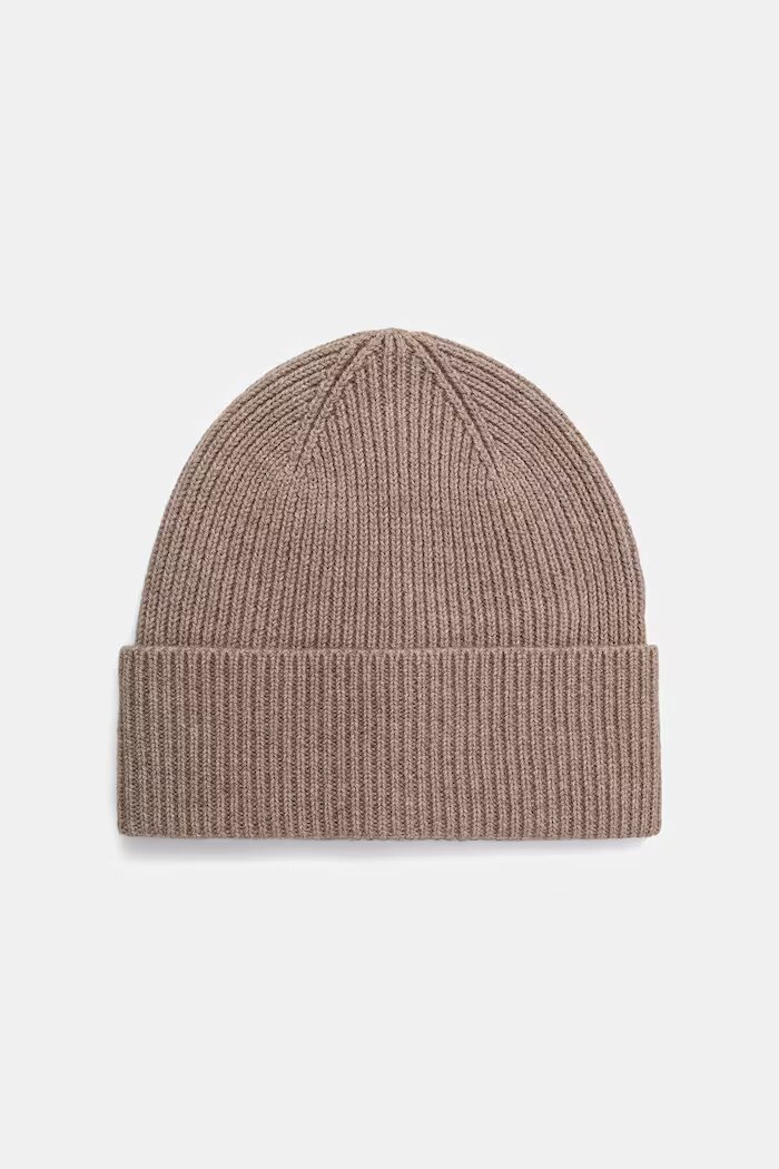 Medicine шапка beanie мъжка от мериносова вълна бежова