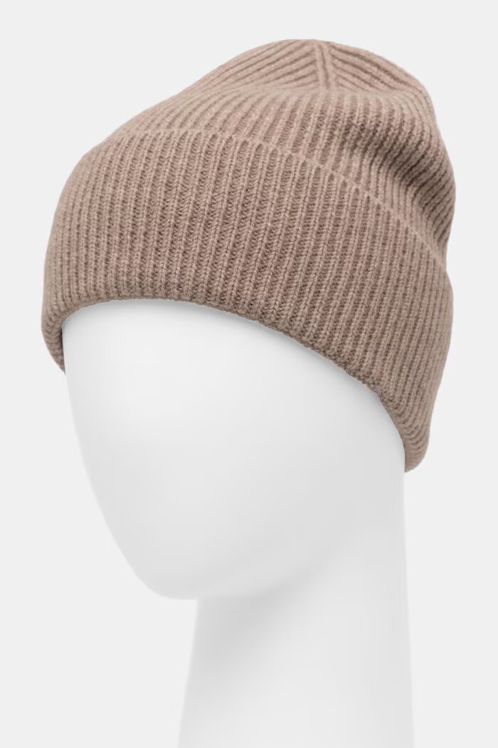 Medicine шапка beanie мъжка от мериносова вълна бежова