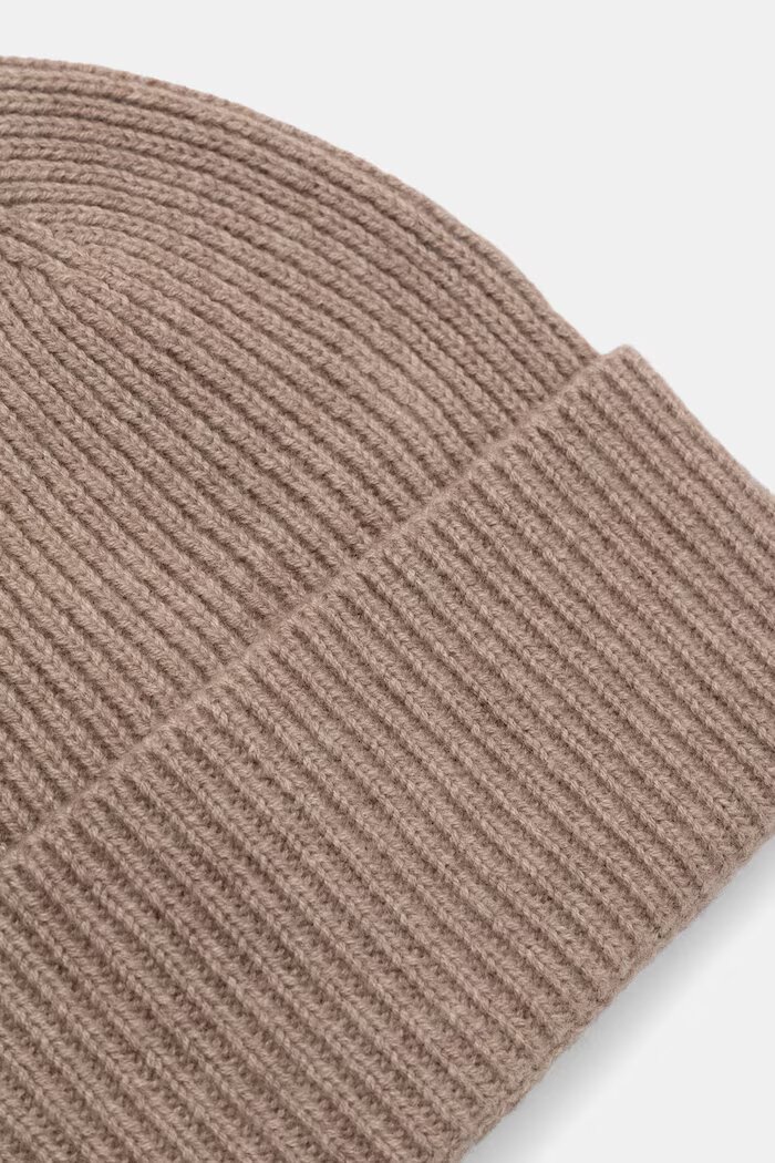 Medicine шапка beanie мъжка от мериносова вълна бежова