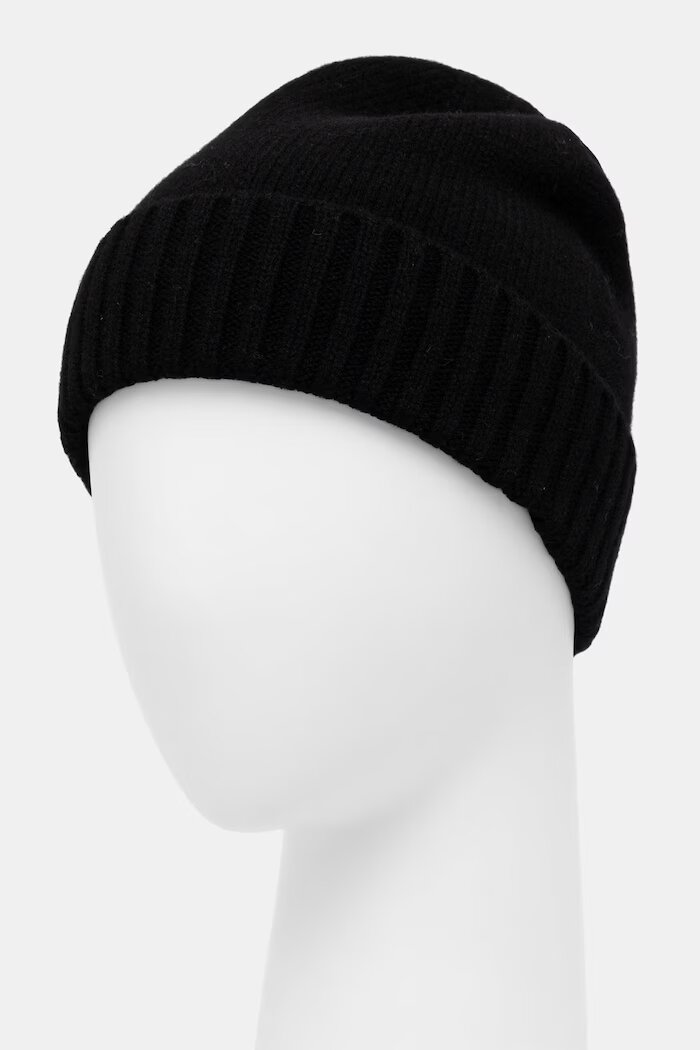 Medicine шапка beanie мъжка от мериносова вълна черна