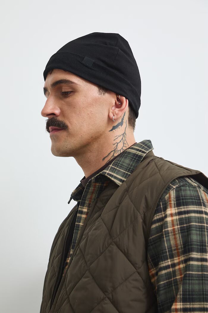 Medicine шапка beanie мъжка от памучна материя черна
