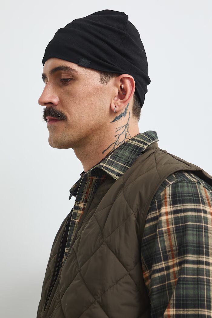Medicine шапка beanie мъжка от памучна материя черна