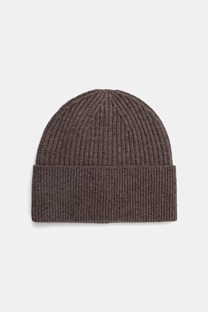 Medicine шапка beanie мъжка от вълна бежова