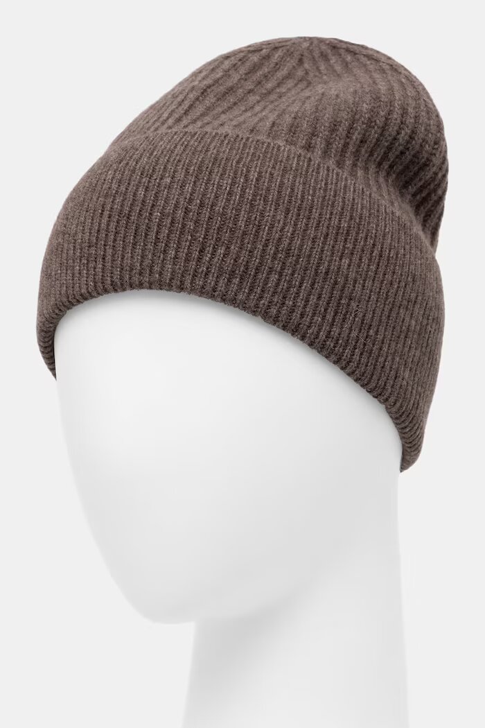 Medicine шапка beanie мъжка от вълна бежова