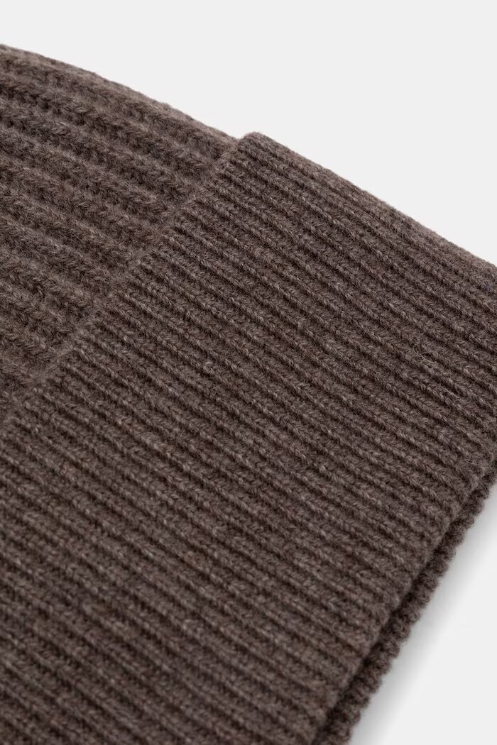 Medicine шапка beanie мъжка от вълна бежова