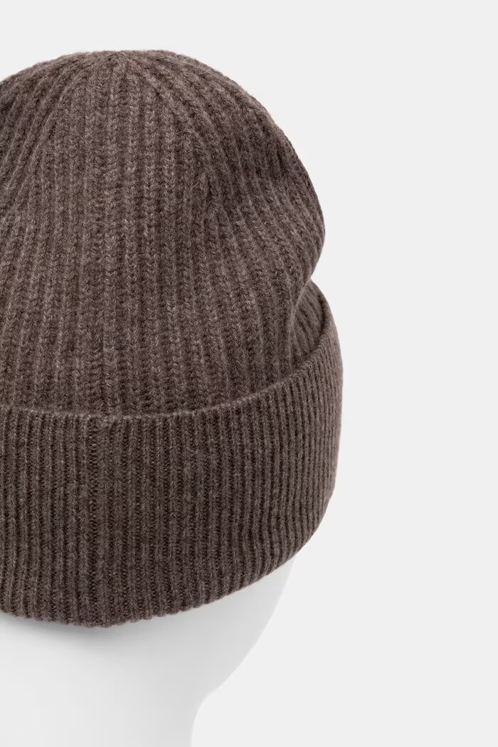 Medicine шапка beanie мъжка от вълна бежова