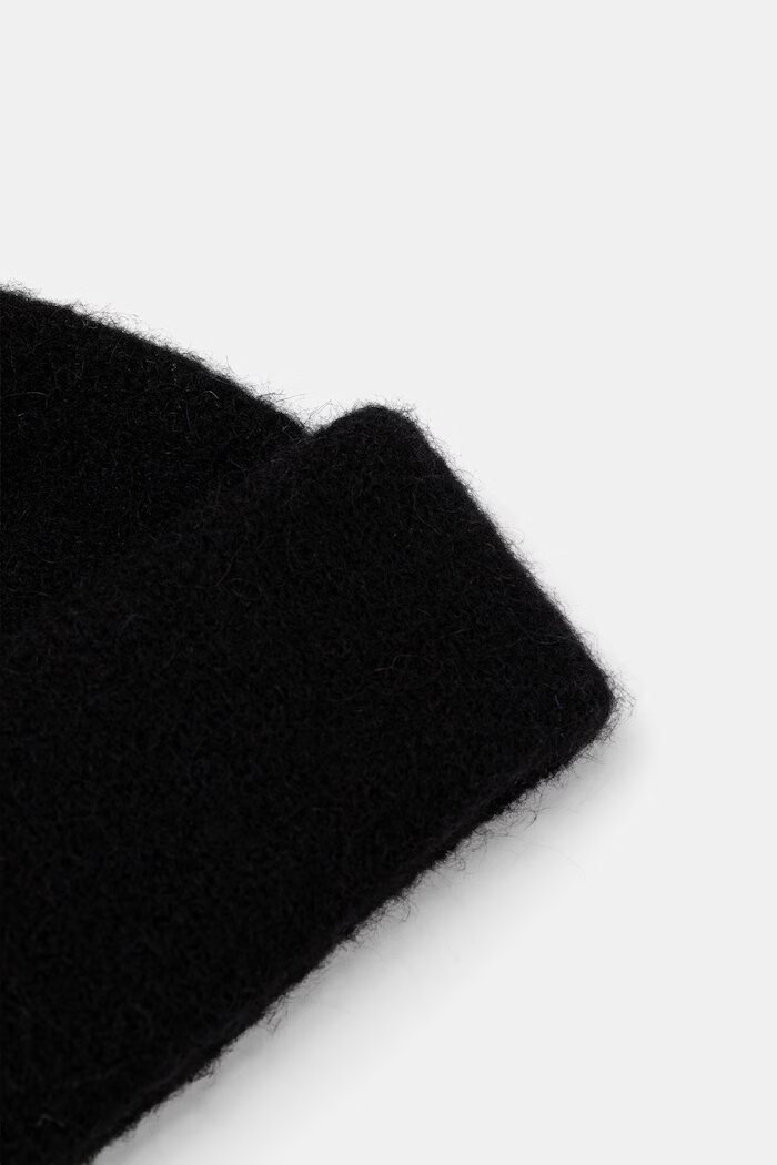 Medicine шапка beanie мъжка от вълнена материя черна