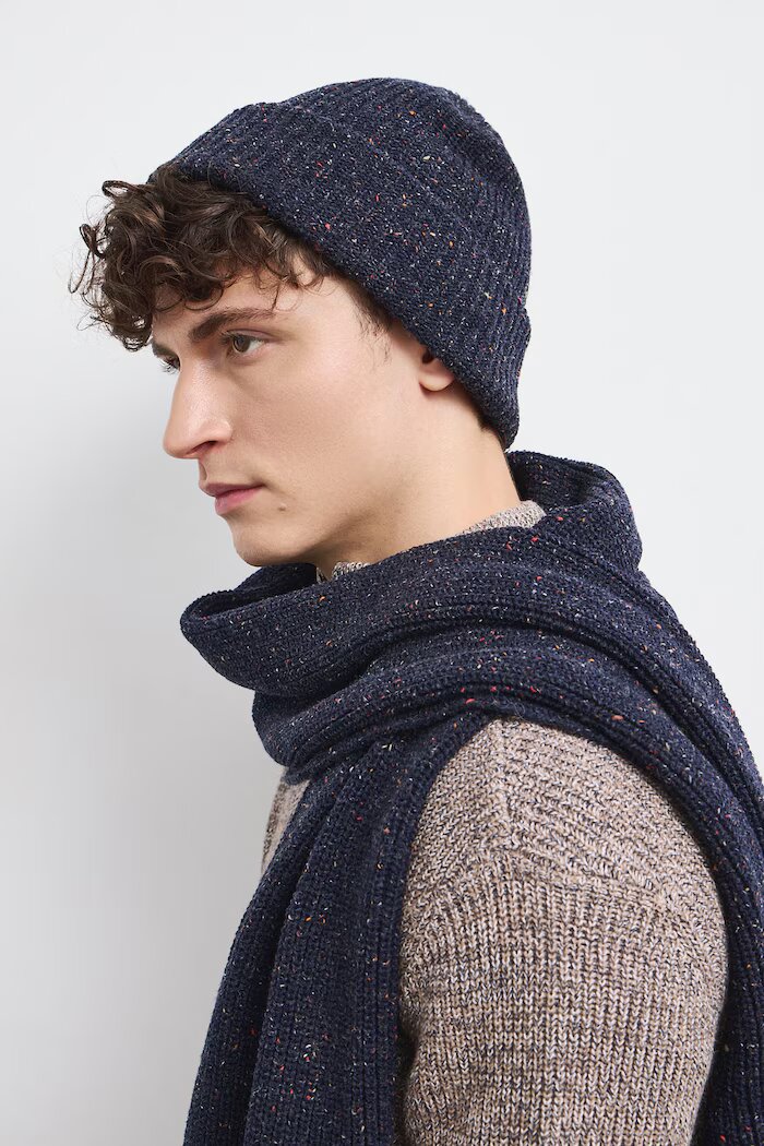 Medicine шапка beanie мъжка с вълна тъмносиня