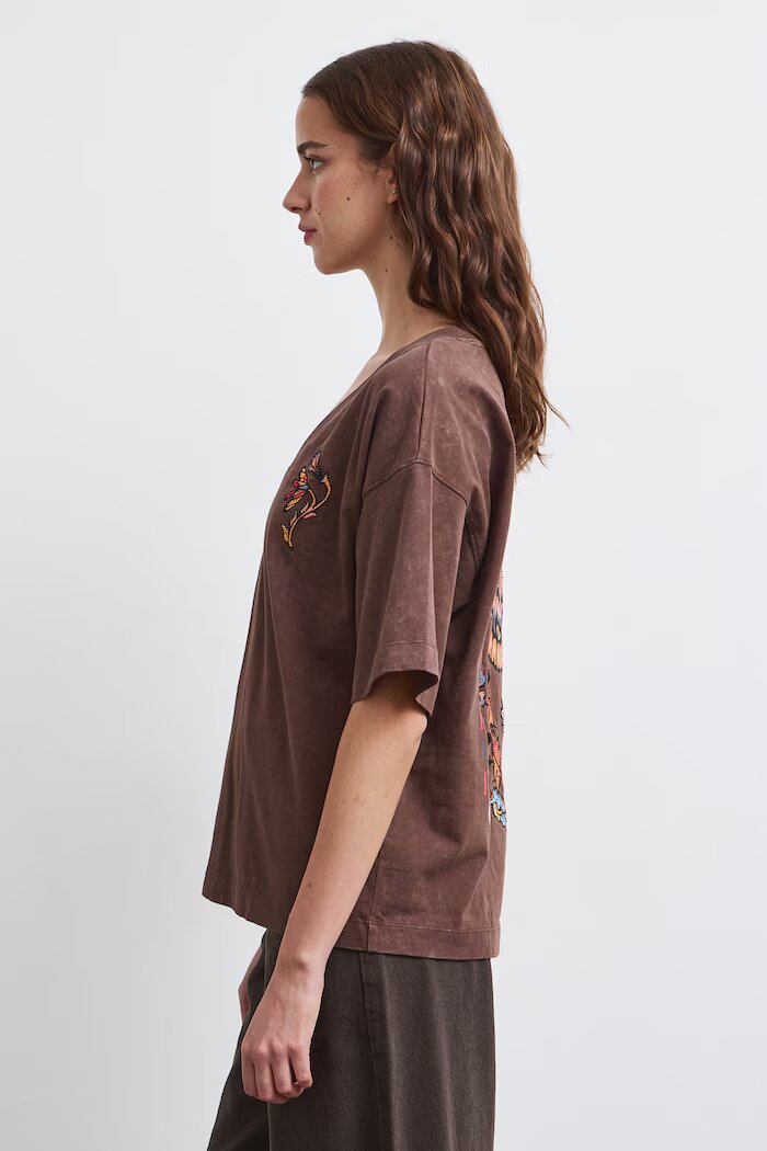 Medicine тениска дамска от памук кафява
