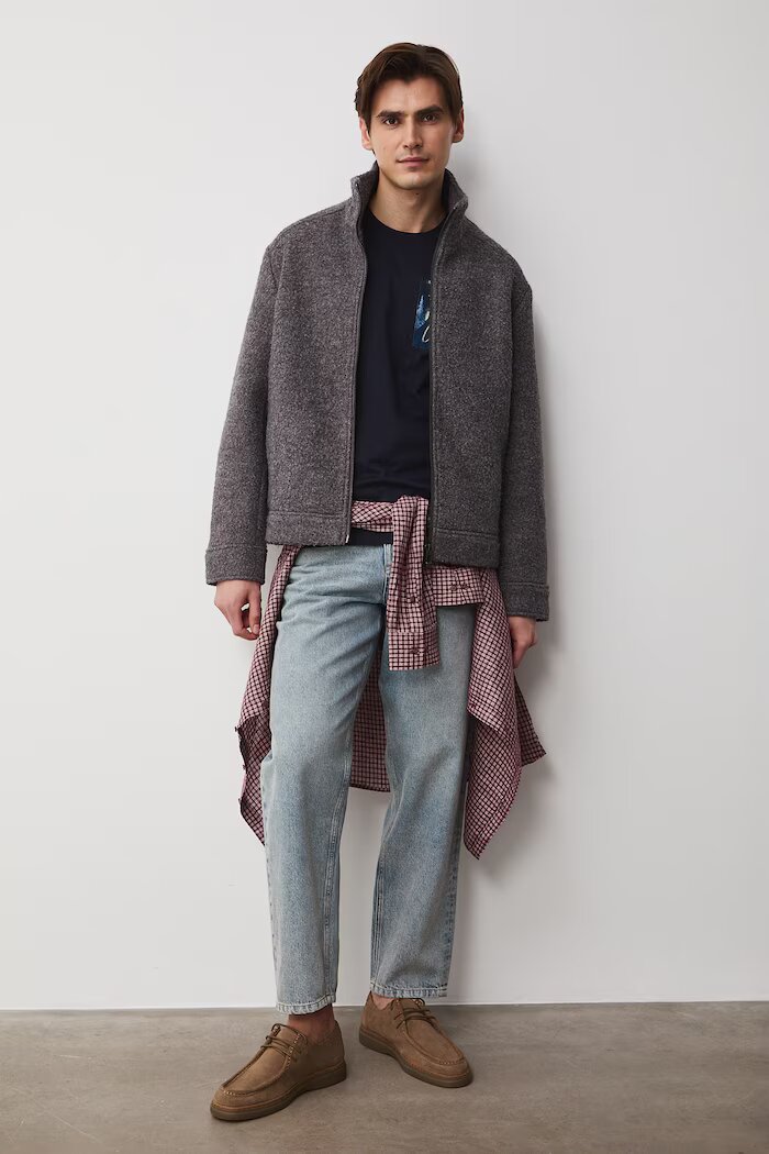 Medicine яке мъжко с вълна сиво