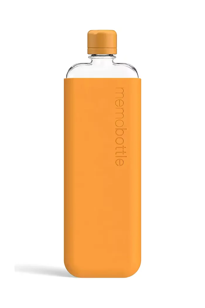 memobottle Бутилка за вода Original Slim 450 ml в оранжево