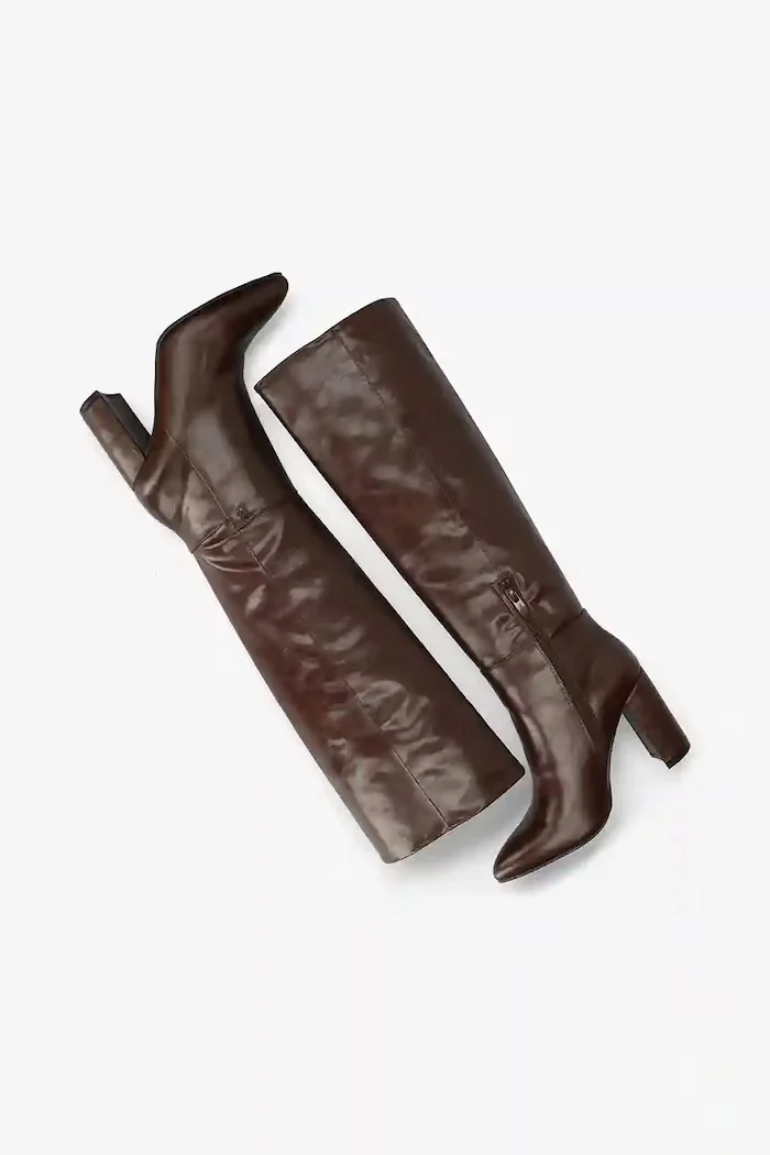 Mexx Ботуши KRYSTAL INDY в кафяво с дебел ток MI001800153W