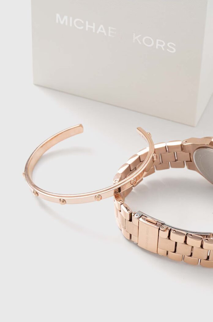 Michael Kors Часовник и гривна в златисто