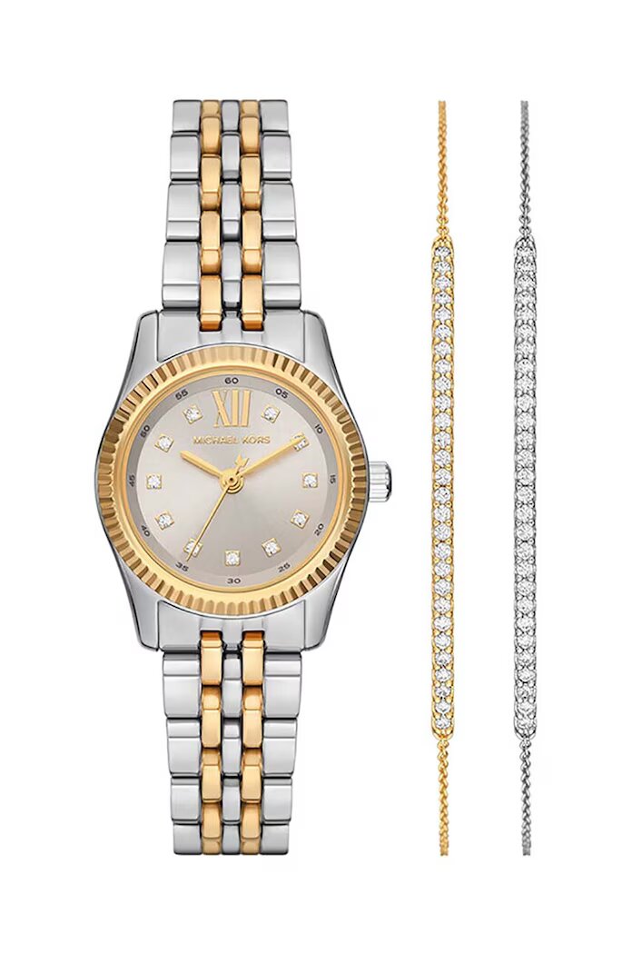 Michael Kors Часовник и гривни в сребристо MK4815SET