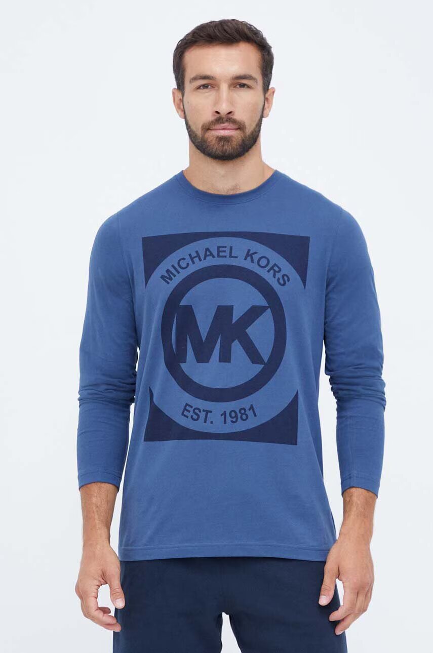 Michael Kors Домашна памучна блуза с дълги ръкави