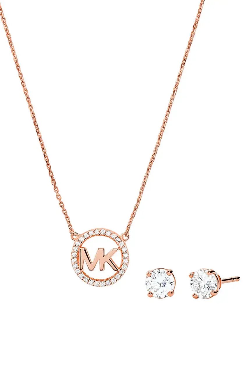Michael Kors Колие и обици от сребро със златно покритие