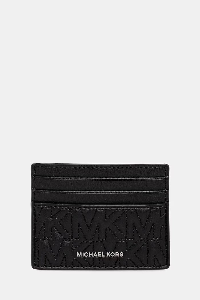 Michael Kors Кожен калъф за карти в черно 39R6SHDD2L