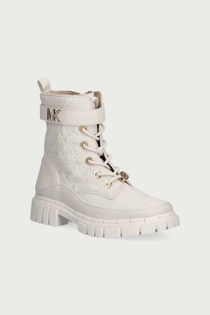 Michael Kors кубинки с платформа за деца BLAKE MK бежови MK05085256