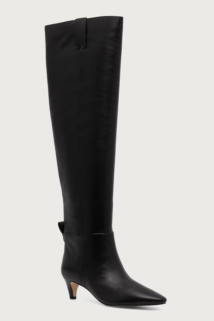 Michael Michael Kors ботуши под коляното дамски Daniela Kitten Boot черни 40F6DNMB5L.001