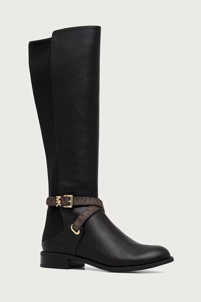 Michael Michael Kors ботуши под коляното дамски Rachel Flat Boot черни 40F6RCFB6L.007