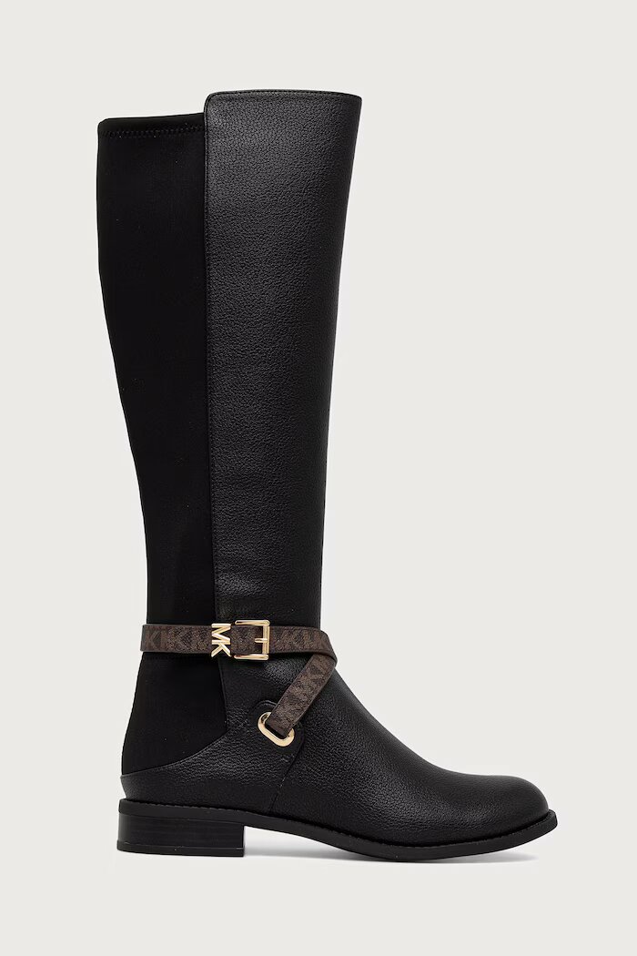 Michael Michael Kors ботуши под коляното дамски Rachel Flat Boot черни 40F6RCFB6L.007