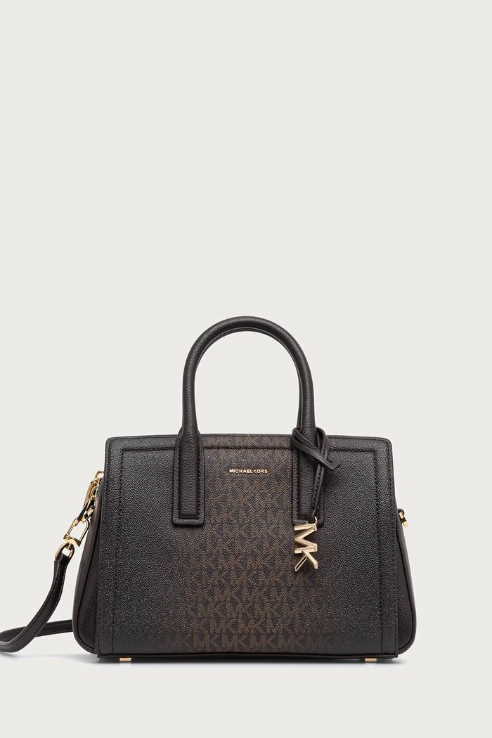 Michael Michael Kors чанта crossbody дамска от имитация на кожа LAILA кафява 30F6G9IS1B