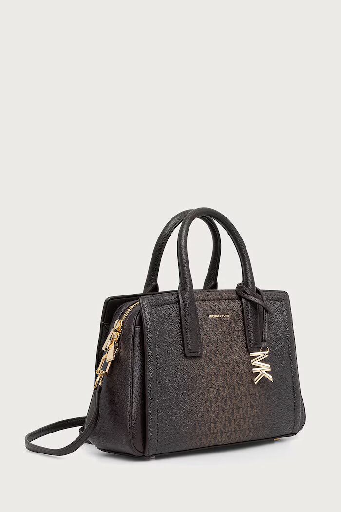 Michael Michael Kors чанта crossbody дамска от имитация на кожа LAILA кафява 30F6G9IS1B