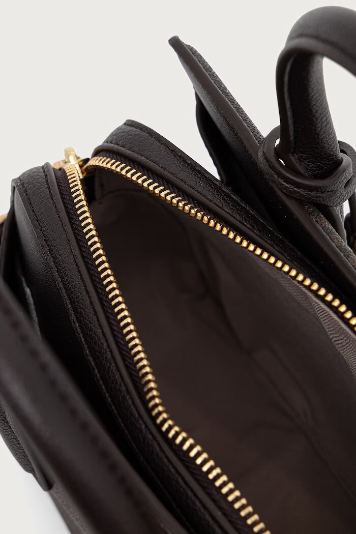 Michael Michael Kors чанта crossbody дамска от имитация на кожа LAILA кафява 30F6G9IS1B