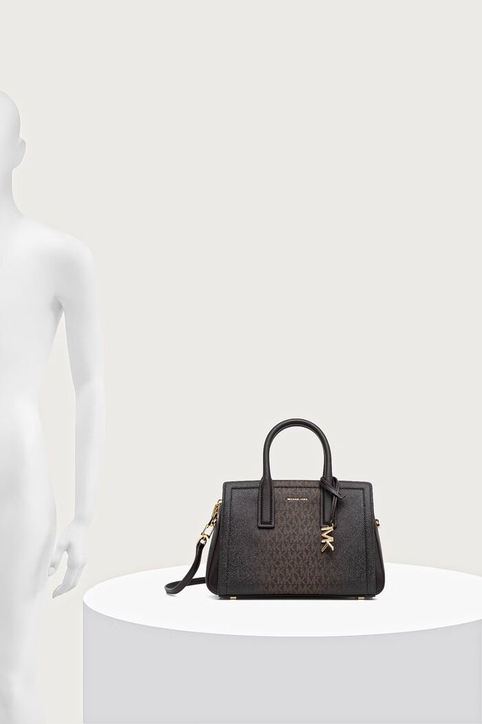Michael Michael Kors чанта crossbody дамска от имитация на кожа LAILA кафява 30F6G9IS1B