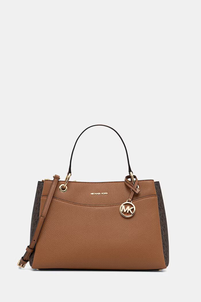Michael Michael Kors чанта crossbody дамска от имитация на кожа May кафява 30T6GX5L8B