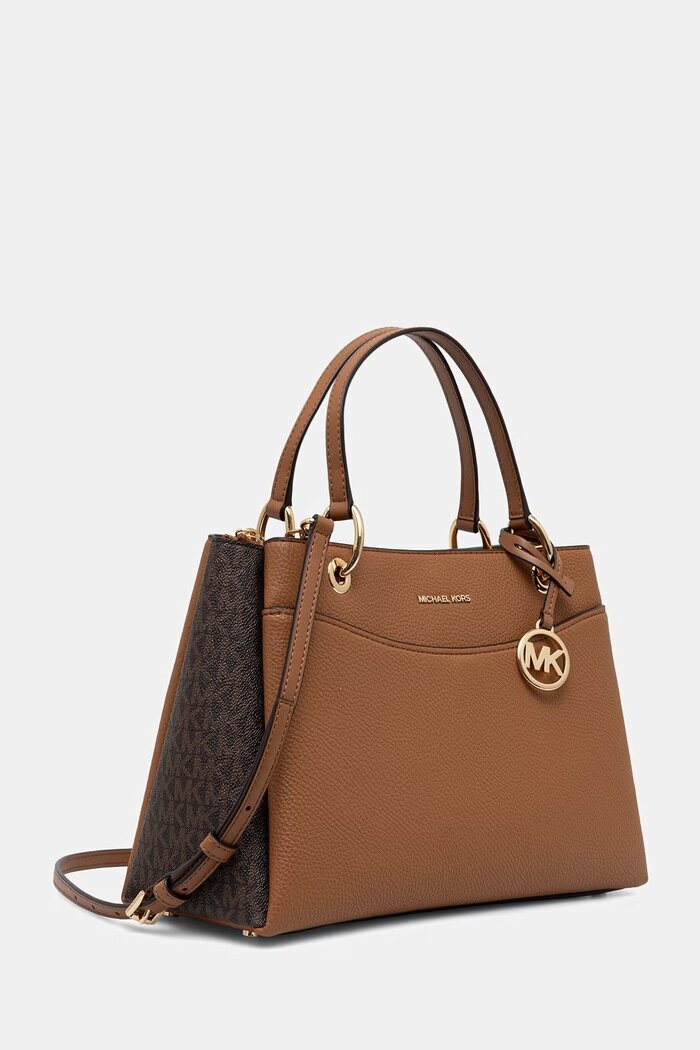 Michael Michael Kors чанта crossbody дамска от имитация на кожа May кафява 30T6GX5L8B