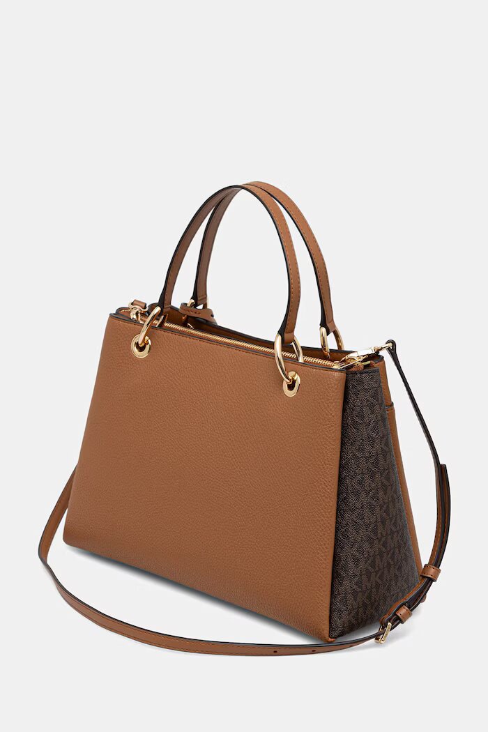 Michael Michael Kors чанта crossbody дамска от имитация на кожа May кафява 30T6GX5L8B